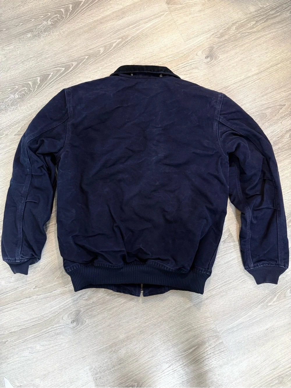 Carhartt Bankston Sandstone Duck Bomber Jacket in Midnight (Navy) 101228-403